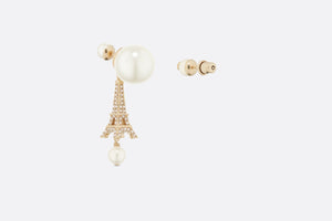 Dior Tribales Earrings • Gold-Finish Metal and White Resin Pearls