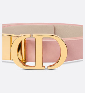 30 Montaigne Reversible Belt • Antique Pink and Powder Beige Smooth Calfskin, 20 MM