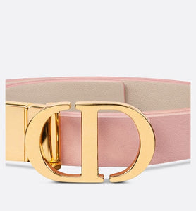30 Montaigne Reversible Belt • Antique Pink and Powder Beige Smooth Calfskin, 20 MM