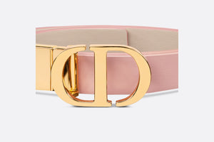 30 Montaigne Reversible Belt • Antique Pink and Powder Beige Smooth Calfskin, 20 MM