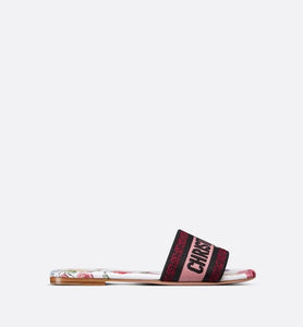Dway Slide • White Multicolor Florilegio Embroidered Cotton