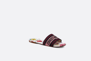 Dway Slide • White Multicolor Florilegio Embroidered Cotton