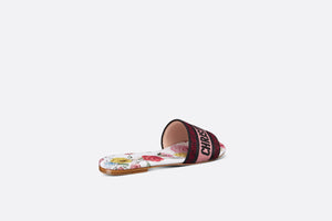 Dway Slide • White Multicolor Florilegio Embroidered Cotton