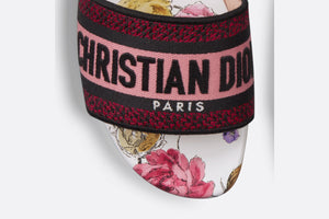 Dway Slide • White Multicolor Florilegio Embroidered Cotton