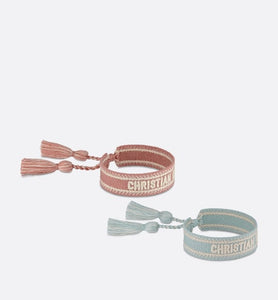 J'Adior Bracelet Set • Placid Blue and Pink Cotton