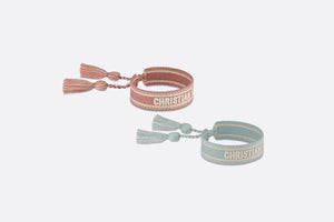 J'Adior Bracelet Set • Placid Blue and Pink Cotton