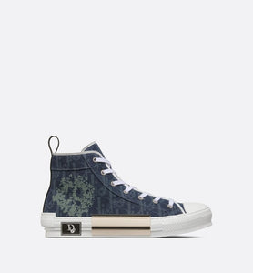 DIOR TEARS B23 High-Top Sneaker • Blue Dior Oblique and Peace Sign Dior Tears Denim