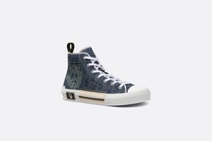 DIOR TEARS B23 High-Top Sneaker • Blue Dior Oblique and Peace Sign Dior Tears Denim