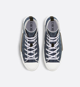 DIOR TEARS B23 High-Top Sneaker • Blue Dior Oblique and Peace Sign Dior Tears Denim