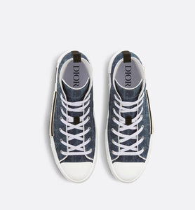DIOR TEARS B23 High-Top Sneaker • Blue Dior Oblique and Peace Sign Dior Tears Denim