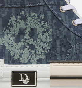 DIOR TEARS B23 High-Top Sneaker • Blue Dior Oblique and Peace Sign Dior Tears Denim