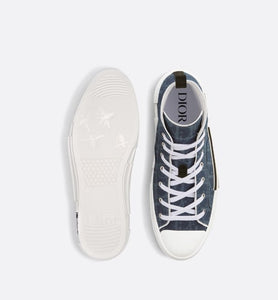 DIOR TEARS B23 High-Top Sneaker • Blue Dior Oblique and Peace Sign Dior Tears Denim