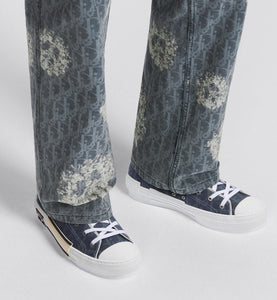 DIOR TEARS B23 High-Top Sneaker • Blue Dior Oblique and Peace Sign Dior Tears Denim
