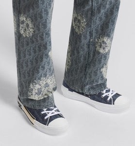 DIOR TEARS B23 High-Top Sneaker • Blue Dior Oblique and Peace Sign Dior Tears Denim
