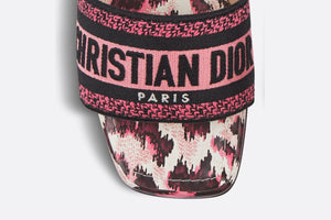 Dway Heeled Slide • Deep Fuchsia Mizza Embroidered Cotton