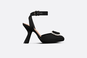 Dior Rose Pump • Black Grosgrain and White Resin Pearls