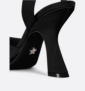 Dior Rose Pump • Black Grosgrain and White Resin Pearls