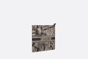 DiorTravel Zipped Pouch • Black and Beige Technical Fabric with Plan de Paris Motif