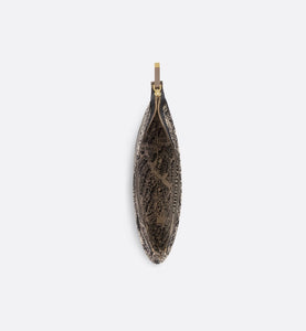 DiorTravel Zipped Pouch • Black and Beige Technical Fabric with Plan de Paris Motif