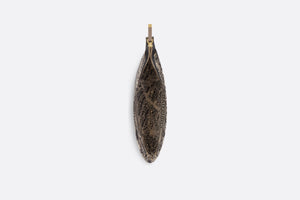 DiorTravel Zipped Pouch • Black and Beige Technical Fabric with Plan de Paris Motif