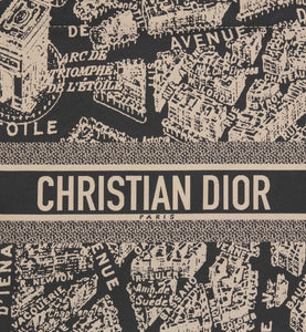 DiorTravel Zipped Pouch • Black and Beige Technical Fabric with Plan de Paris Motif