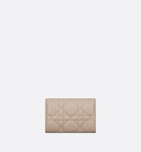 Lady Dior XS Wallet • Powder Beige Cannage Lambskin