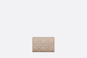 Lady Dior XS Wallet • Powder Beige Cannage Lambskin