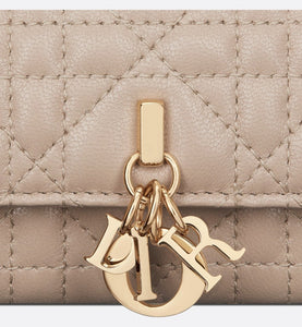 Lady Dior XS Wallet • Powder Beige Cannage Lambskin