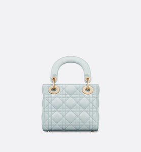 Mini Lady Dior Bag • Placid Blue Cannage Lambskin