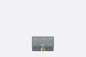 Miss Dior Glycine Wallet • Cloud Blue Cannage Lambskin