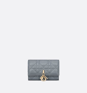 Miss Dior Glycine Wallet • Cloud Blue Cannage Lambskin