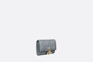 Miss Dior Glycine Wallet • Cloud Blue Cannage Lambskin