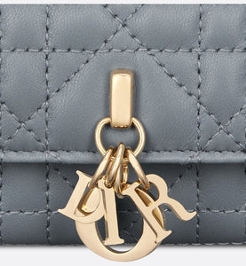 Miss Dior Glycine Wallet • Cloud Blue Cannage Lambskin