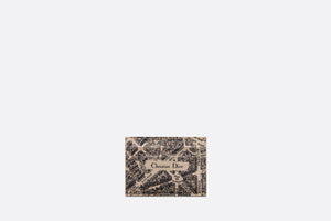 Dior Map Five-Slot Card Holder • Beige and Black Plan de Paris Printed Calfskin