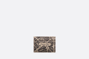 Dior Map Five-Slot Card Holder • Beige and Black Plan de Paris Printed Calfskin