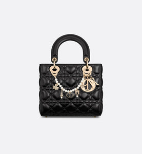 Plan de Paris Bag Jewelry • Gold-Finish Metal with White Resin Pearls and Silver-Tone Crystals