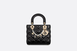 Plan de Paris Bag Jewelry • Gold-Finish Metal with White Resin Pearls and Silver-Tone Crystals