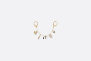 Plan de Paris Bag Jewelry • Gold-Finish Metal with White Resin Pearls and Silver-Tone Crystals