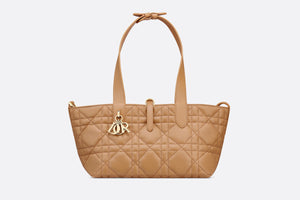 Small Dior Toujours Bag • Medium Tan Macrocannage Calfskin