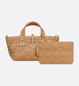 Small Dior Toujours Bag • Medium Tan Macrocannage Calfskin