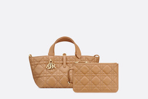 Small Dior Toujours Bag • Medium Tan Macrocannage Calfskin