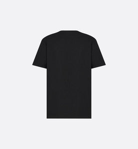 Relaxed-Fit DIOR TEARS T-Shirt • Black Slub Cotton Jersey