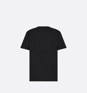 Relaxed-Fit DIOR TEARS T-Shirt • Black Slub Cotton Jersey