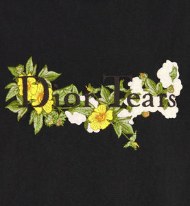 Relaxed-Fit DIOR TEARS T-Shirt • Black Slub Cotton Jersey