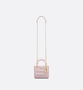 Mini Lady Dior Bag • Lotus Pearlescent Cannage Lambskin