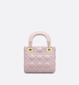 Mini Lady Dior Bag • Lotus Pearlescent Cannage Lambskin