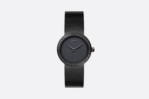 La D de Dior Black Ultramatte • Ø 34 mm, Black Ultramatte Steel and Black Diamonds