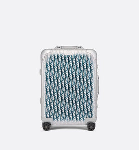 DIOR AND RIMOWA Carry-On Luggage • Gradient Blue Dior Oblique Aluminum