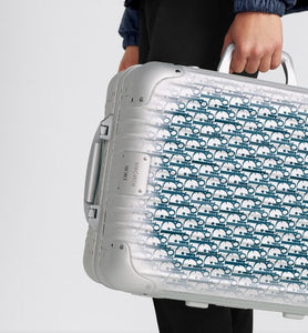 DIOR AND RIMOWA Carry-On Luggage • Gradient Blue Dior Oblique Aluminum