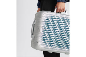 DIOR AND RIMOWA Carry-On Luggage • Gradient Blue Dior Oblique Aluminum